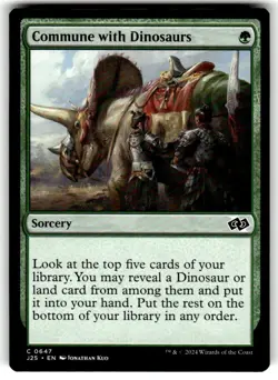 Commune with Dinosaurs Foundations Jumpstart Regular MTG - Image 1