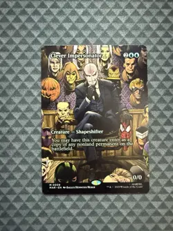 MTG Clever Impersonator #0008 Borderless Mythic Marvel Eternal-Legal (MAR) - Image 1
