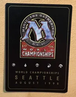 Plains 1998 MTG World Championship Card Brian Hacker, Land, NM-MT - Image 2