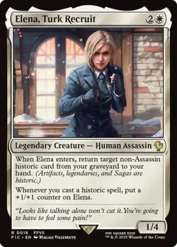 Elena, Turk Recruit FINAL FANTASY Commander MTG LEGENDARY HUMAN ASSASSIN RARE - Image 1