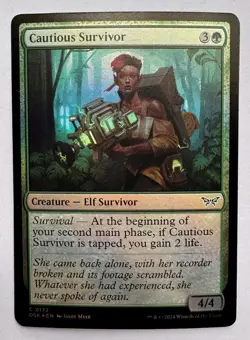 x1 Cautious Survivor DSK Duskmourn MTG 172 FOIL COMMON - Image 1