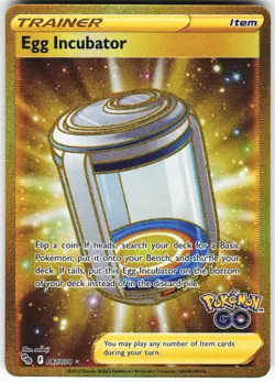 Egg Incubator (Secret) 087/078 Pokemon Pokemon GO Holo Secret Rare NM - Image 1
