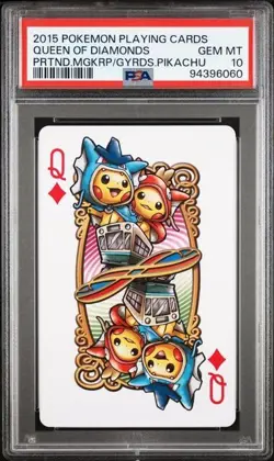 PSA 10 Set - 2015 Pokemon Mgkrp/Gyrds Pikachu Jack,Queen,King of Diamonds - Image 3