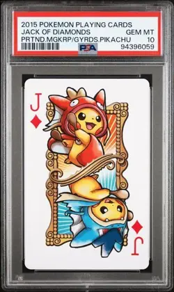 PSA 10 Set - 2015 Pokemon Mgkrp/Gyrds Pikachu Jack,Queen,King of Diamonds - Image 5