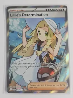 Lillie's Determination 169/132 Full Art Rare Pokemon Mega Evolution NM - Image 1