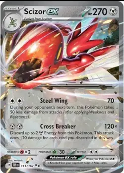 Scizor ex - 111/162 Temporal Forces Double Rare Pokemon TCG - NM/MINT - Image 1