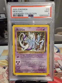 Pokemon Mewtwo #29 Legendary Collection Non-Holo Rare Vintage 2002 PSA 9 - Image 1