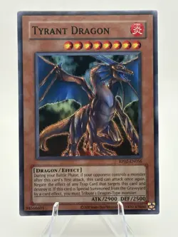 Yugioh! Tyrant Dragon Super Rare Near Mint Unlimited RP02-EN056 (Reprint) - Image 1
