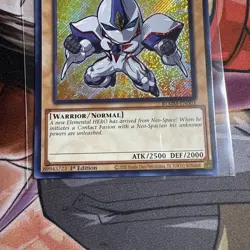 yugioh elemental hero neos secret rare chibi blmm-en003 blmm - Image 3