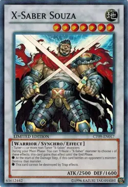 X-Saber Souza - CT09-EN017 - Super Rare - Limited Edition Near Mint Yugioh! Card - Image 1