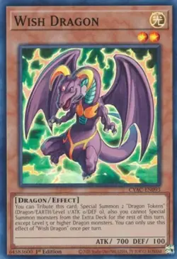 Wish Dragon - CYAC-EN093 - Super Rare - 1st Edition Near Mint Yugioh! Card - Image 1