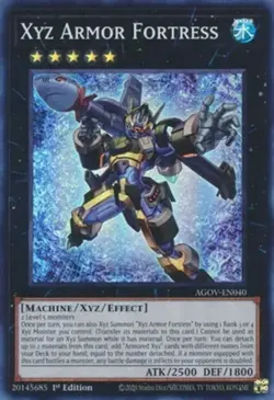 Xyz Armor Fortress - AGOV-EN040 - Super Rare - 1st Edition Near Mint Yugioh! Car - Image 1