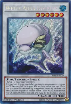 White Aura Dolphin - BLLR-EN019 - Secret Rare - 1st Edition Near Mint Yugioh! Ca - Image 1