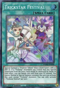 Trickstar Festival - DAMA-EN098 - Super Rare - 1st Edition Near Mint Yugioh! Car - Image 1