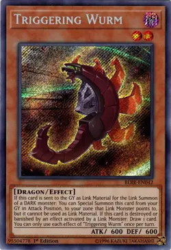 Triggering Wurm - BLRR-EN042 - Secret Rare - 1st Edition Near Mint Yugioh! Card - Image 1