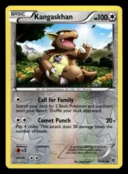 Kangaskhan 71/101 Reverse Holo Plasma Blast Pokemon Card - 2 - Image 1