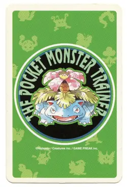 1996 Vintage Alakazam 8 of Spades Japan Original Playing Cards Pokemon Green - Image 3