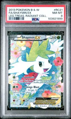SHAYMIN EX RC21/RC25 PSA 8 B&W LEGENDARY TREASURES RADIANT POKEMON CARD ENGLISH - Image 3