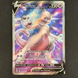 Pokemon TCG Mewtwo V Pokemon GO SWSH229 Black Star Promo Full Art Holo Card - Image 1