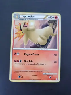 Typhlosion 32/123 Non-Holo Rare HeartGold HGSS Pokemon Card TCG Near Mint - Image 1