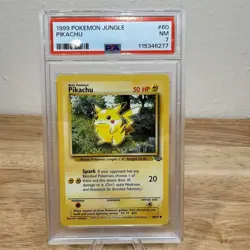 1999 Pokemon Jungle Pikachu #60/64 PSA 7 Graded Card In Near Mint Condition - Image 1