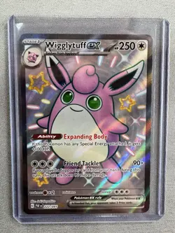 Wigglytuff ex 222/091 Paldean Fates (PAF) Shiny Full Art Pokemon Card MINT - Image 1