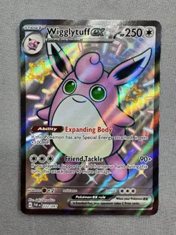 Wigglytuff ex 222/091 Paldean Fates (PAF) Shiny Full Art Pokemon Card MINT - Image 2