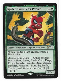 MTG magic cards 1x Spider-Ham, Peter Porker marvel play promo Unique & Misc Prom - Image 1