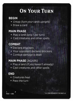 MTG On Your Turn Core Set 2021 (M21) Rules Token Card #1 Unplayed - Image 1
