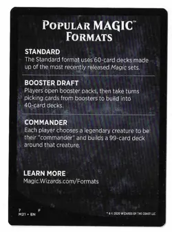 MTG On Your Turn Core Set 2021 (M21) Rules Token Card #1 Unplayed - Image 2