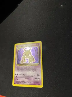 Pokemon Alakazam TCG Base Set Holo Card 1/102 Unlimited Holo Rare - Image 2