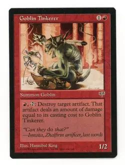 Magic the Gathering Mirage Goblin Tinkerer MTG Red NM 1996 - Image 1