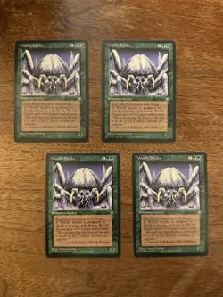 Woolly Spider x4 NM NEVER PLAYED MTG Ice Age Magic 4x 1995 VINTAGE FREE SHIPPING - Image 1
