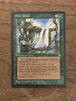 Elder Druid NM+ Rare NEVER PLAYED MTG Ice Age Magic 1995 VINTAGE FREE SHIPPING - Image 1