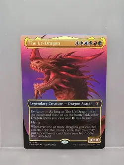 MTG The Ur-Dragon - Commander Masters #689 - Borderless Foil - NM Mythic - Image 1