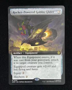 2025 Magic The Gathering MTG Marvel EN R 0281 Rocket-Powered Goblin Glider KM035 - Image 1