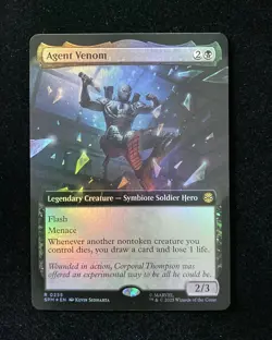 2025 Magic The Gathering MTG Marvel EN Borderless Foil R 0255 Agent Venom KM035 - Image 1