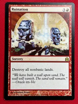 MTG 1X Ruination X1 Commander Magic - LP - Image 1