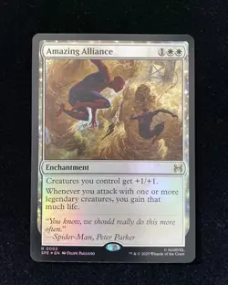 2025 Magic The Gathering MTG Marvel EN Foil R 0002 Amazing Alliance KM035 - Image 1