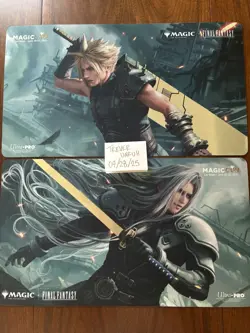 MTG Final Fantasy MagicCon Exclusive FOIL Cloud And Sephiroth Play Mats Cloud - Image 2