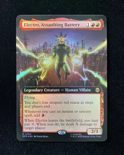 25 Magic The Gathering Marvel Borderless R 0260 Electro Assaulting Battery KM035 - Image 1