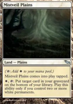 Lightly Played, English - 1 x MTG Mistveil Plains - Foil Shadowmoor - Image 1