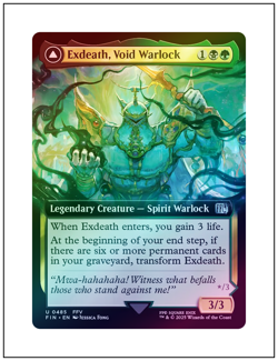 1x Exdeath, Void Warlock, Extended Art Foil, Final Fantasy, Magic MTG NM - Image 1