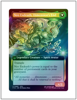 1x Exdeath, Void Warlock, Extended Art Foil, Final Fantasy, Magic MTG NM - Image 2