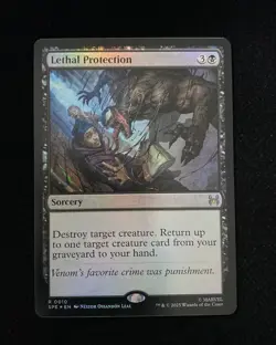 2025 Magic The Gathering MTG Marvel EN Foil R 0010 Lethal Protection KM035 - Image 1