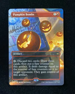 2025 Magic The Gathering MTG Marvel EN R 0026 Pumpkin Bombs KM035 - Image 1