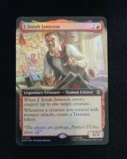 2025 Magic The Gathering MTG Marvel Borderless R 0261 J. Jonah Jameson KM035 - Image 1