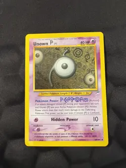 Pokemon TCG Neo Destiny: Unown P 58/105 Vintage Rare LP - Image 3