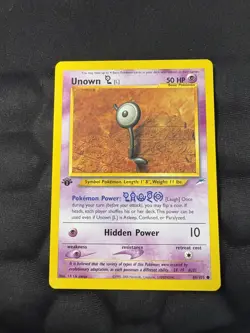 Pokemon TCG Neo Destiny 1st Edition Unown L 86/105 Vintage Rare LP - Image 3