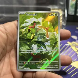 Pokemon Caterpie 172/165 Scarlet & Violet 151 ENGLISH Illustration Rare - Image 1